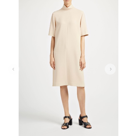 Joseph Viscose Cady Anya Midi Dress In Cream